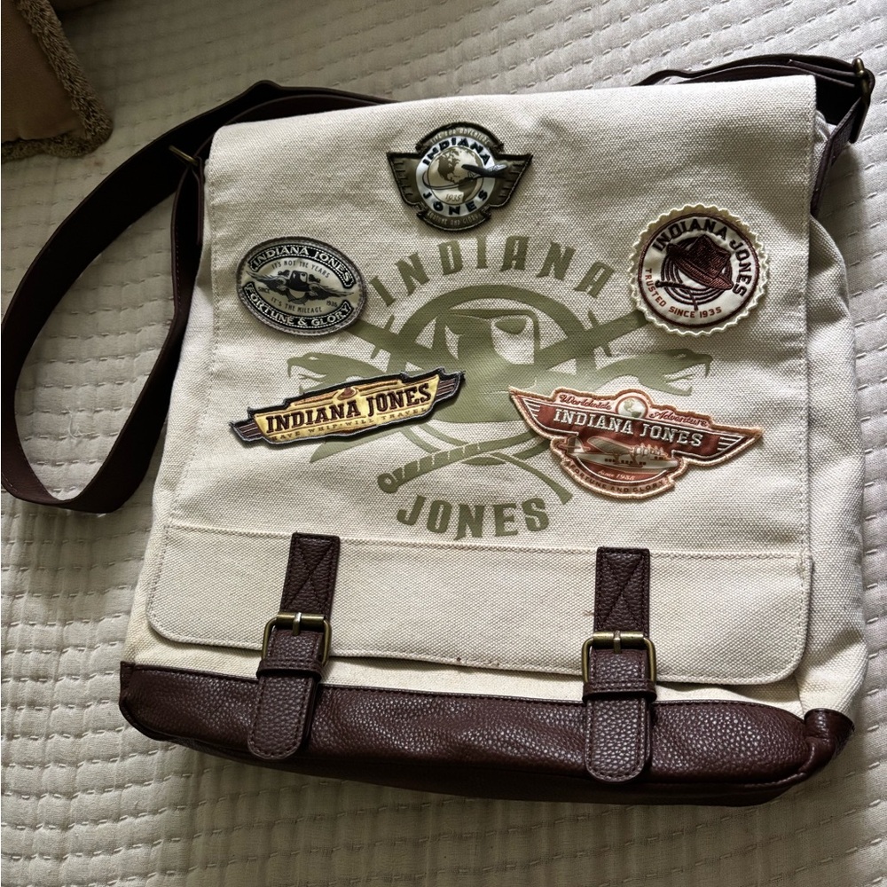 EUC Disney Parks Indiana Jones Canvas Messenger Bag